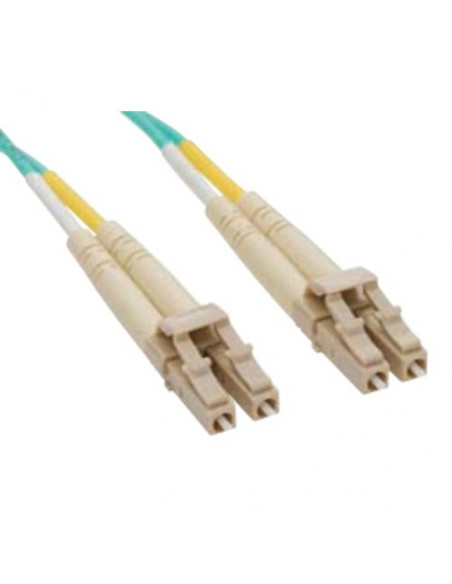 Bretella di connessione e permutazione a 2 fibre ottiche MULTIMODALI OM3 connett.LC-LC DUPLEX 3m guaina esterna LSZH IEC60332-1