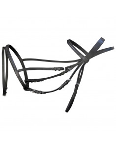 Briglie in Pelle con Redini e Morso Nero per Cavallo Full