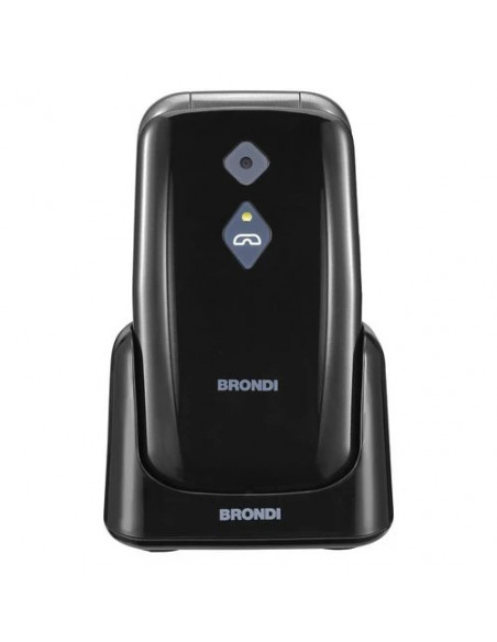 BRONDI CELLULARE AMICO SICURO PLUS NERO METAL + BRACCIALETTO SOS INCLUSO NELLA CONFEZIONE