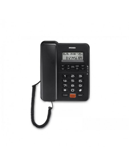 Brondi Office Desk Telefono DECT Nero Identificatore di chiamata