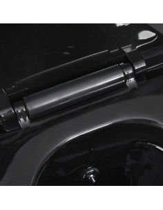 Toilette Senza Bordi Muro con Cassetta Scomparsa Ceramica Nera