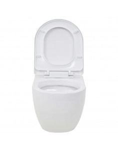 WC Sospeso con Sciacquone Alto Nascosto in Ceramica 2