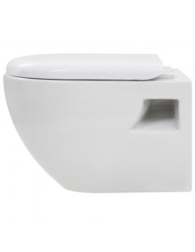 WC Sospeso con Sciacquone Alto Nascosto in Ceramica