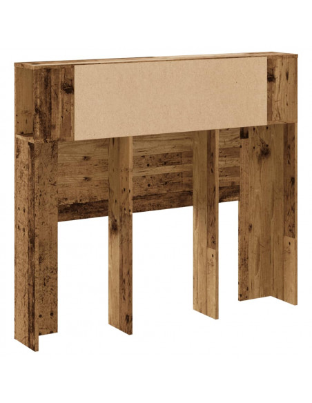 Testiera con Contenitore Legno 120x19x104,5 cm in Multistrato