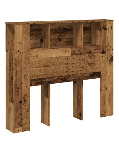 Testiera con Contenitore Legno 120x19x104,5 cm in Multistrato