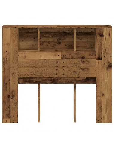 Testiera con Contenitore Legno 120x19x104,5 cm in Multistrato