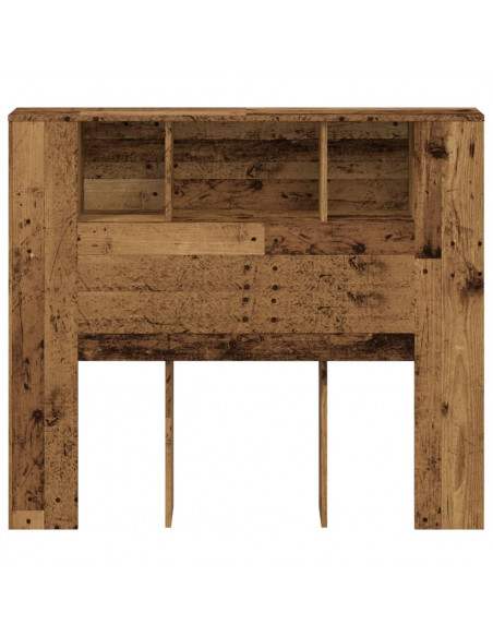 Testiera con Contenitore Legno 120x19x104,5 cm in Multistrato