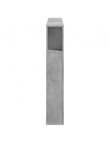 Testiera LED Grigio Cemento 140x18,5x103,5 cm Legno Multistrato