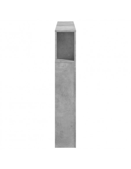 Testiera LED Grigio Cemento 140x18,5x103,5 cm Legno Multistrato