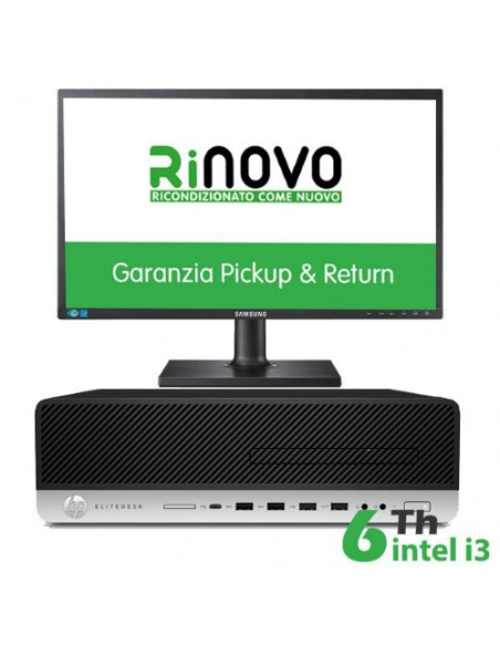 BUNDLE PC HP RINOVO REFURBISHED 600-800 G3 RNBUNDLE21 SFF i3-6x00 8GB SSD NEW 240GB W10P + MONITOR SAMSUNG 22"