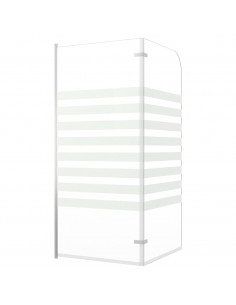 Cabina da Bagno 120x140 cm in Vetro Temperato a Righe