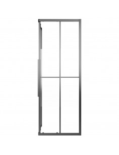 Cabina Doccia ESG Semi Smerigliato 90x70x180 cm Nera