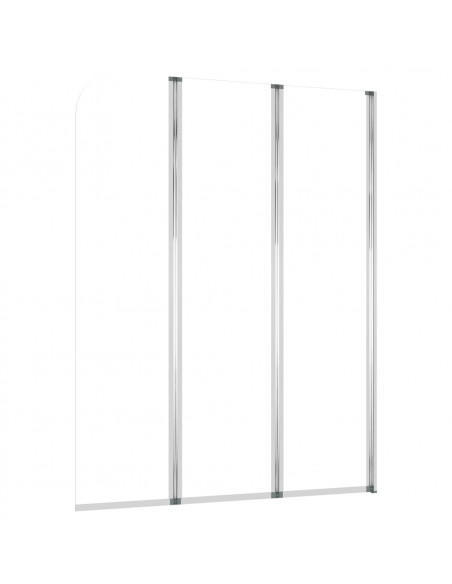 Cabine da Bagno 2 pz 104x130 cm in Vetro Temperato Trasparente