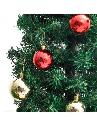 Cactus di Natale con Base e LED Verde 180 cm PVC