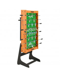 Calcio Balilla Pieghevole 121x61x80 cm Marrone Chiaro