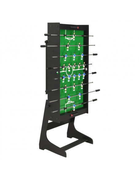 Calcio Balilla Pieghevole 121x61x80 cm Nero