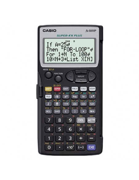 Calcolatrice Casio FX 5800P FX SERIES Natural V.P.A.M. Black Black