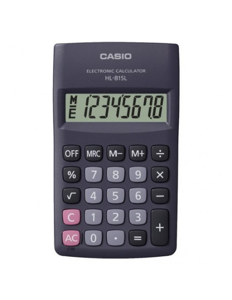 Calcolatrice Casio HL 815 HL SERIES Ampio Display Black Black