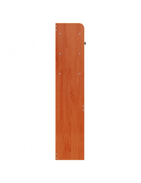 Testiera con Ripiani Marrone Cera 140 cm in Legno di Pino