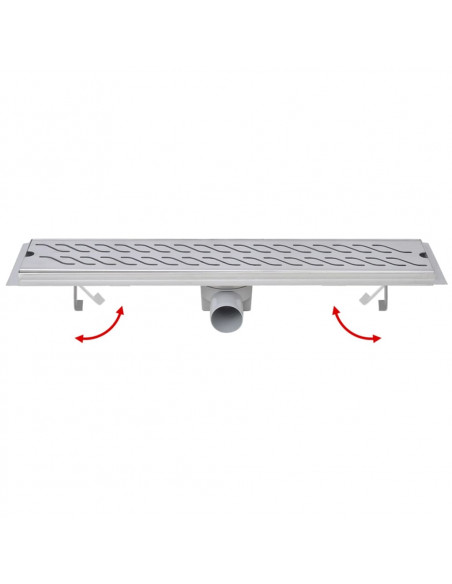 Canaletta di Drenaggio Lineare Doccia 630x140 mm Acciaio Inox