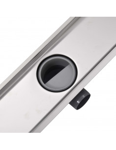 Canaletta di Drenaggio Lineare per Doccia 830x140 mm Acciaio Inox