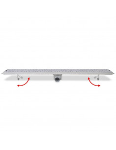 Canaletta di Drenaggio per Doccia a Bolle 1030x140mm in Acciaio