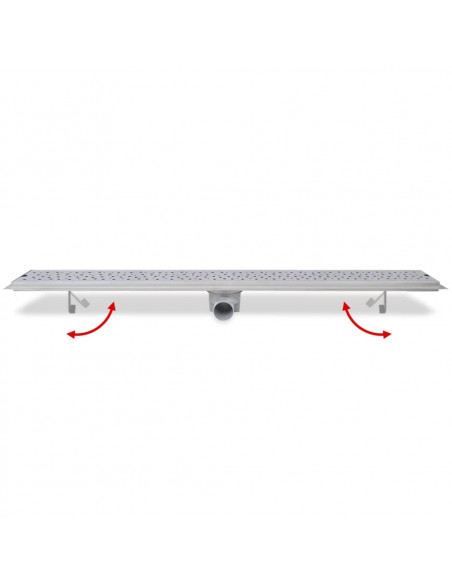 Canaletta di Drenaggio per Doccia a Bolle 1030x140mm in Acciaio