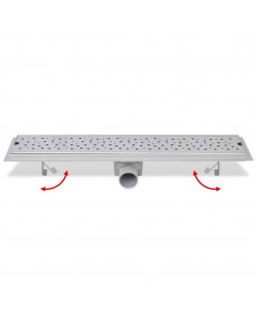 Canaletta di Drenaggio per Doccia a Bolle 630x140 mm in Acciaio