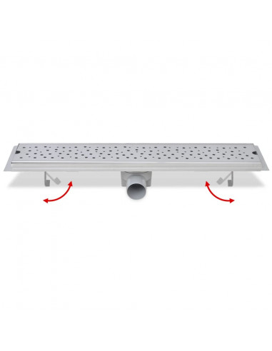 Canaletta di Drenaggio per Doccia a Bolle 630x140 mm in Acciaio