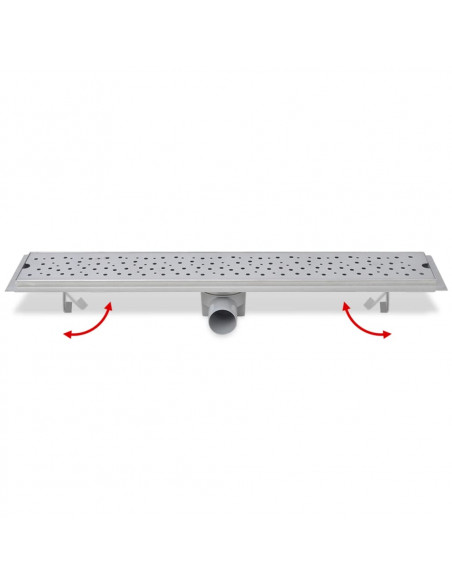 Canaletta di Drenaggio per Doccia Bolle 730x140 mm Acciaio Inox