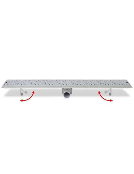Canaletta Drenaggio per Doccia Lineare 930x140 mm Acciaio Inox