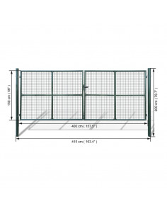 Cancello a Rete per Giardino 415 x 200 cm / 400 x 150 cm