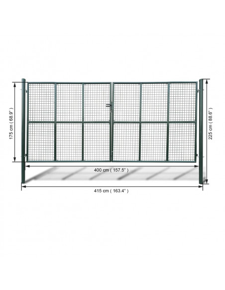 Cancello a Rete per Giardino 415 x 225 cm / 400 x 175 cm