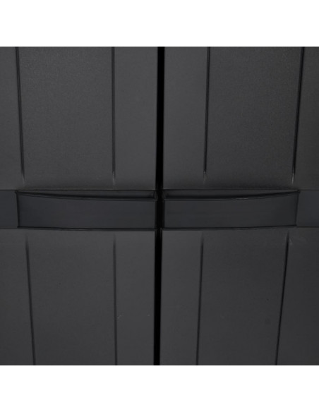 Armadio da Esterno Nero 97x37x165 cm in PP