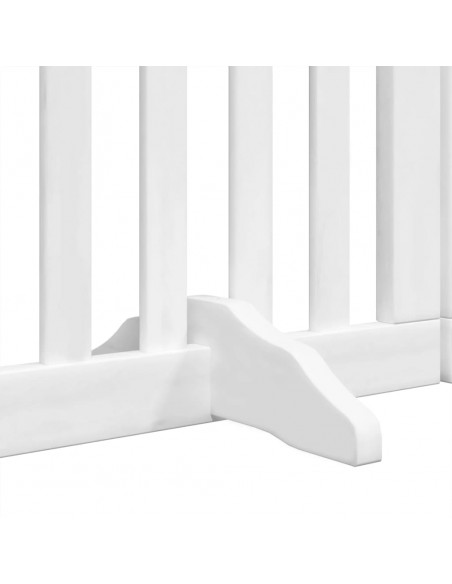 Cancello Cani Porta Pieghevole Bianco 12 Pannelli 600 cm Pioppo