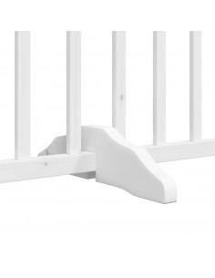Cancello Cani Porta Pieghevole Bianco 12 Pannelli 640 cm Pioppo