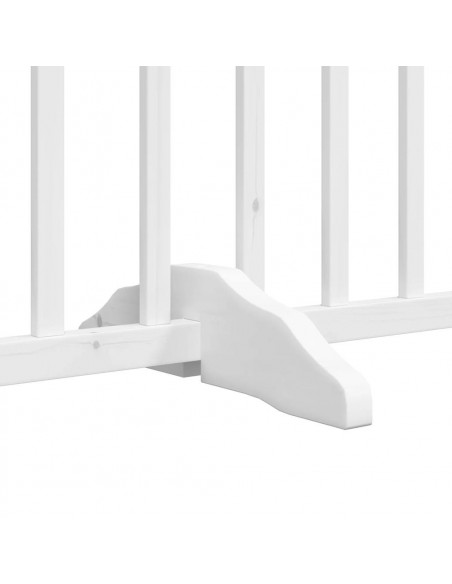 Cancello Cani Porta Pieghevole Bianco 12 Pannelli 960 cm Pioppo