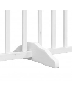 Cancello Cani Porta Pieghevole Bianco 12 Pannelli 960 cm Pioppo
