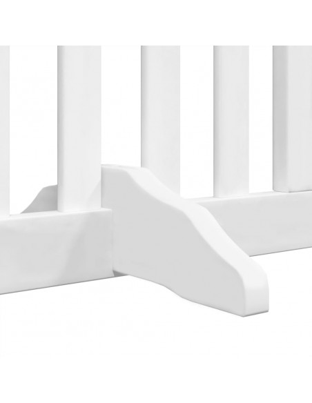 Cancello Cani Porta Pieghevole Bianco 6 Pannelli 480 cm Pioppo