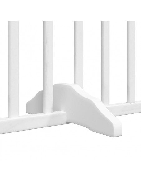 Cancello Cani Porta Pieghevole Bianco 6 Pannelli 480 cm Pioppo