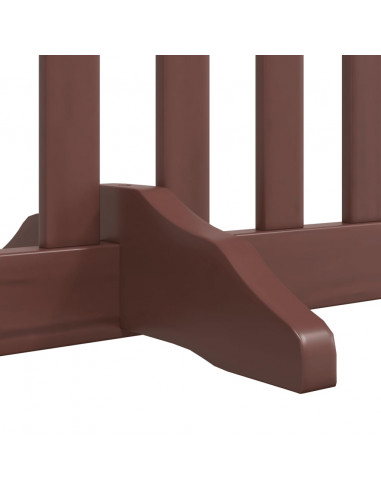 Cancello Cani Porta Pieghevole Marrone 12 Pannelli 960cm Pioppo