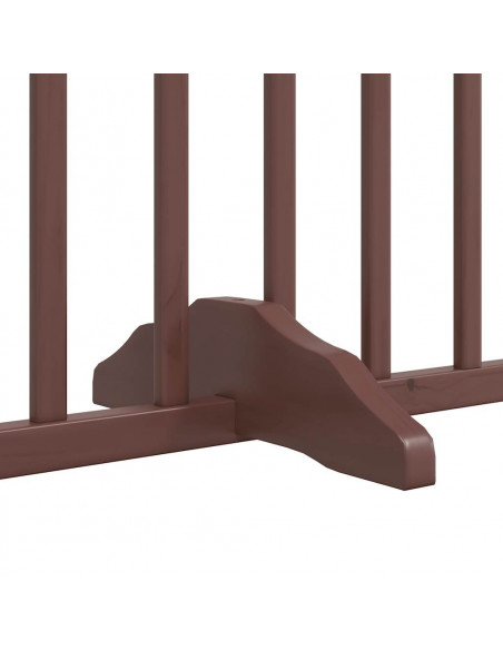 Cancello Cani Porta Pieghevole Marrone 12 Pannelli 960cm Pioppo