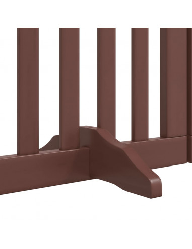 Cancello Cani Porta Pieghevole Marrone 15 Pannelli 750cm Pioppo