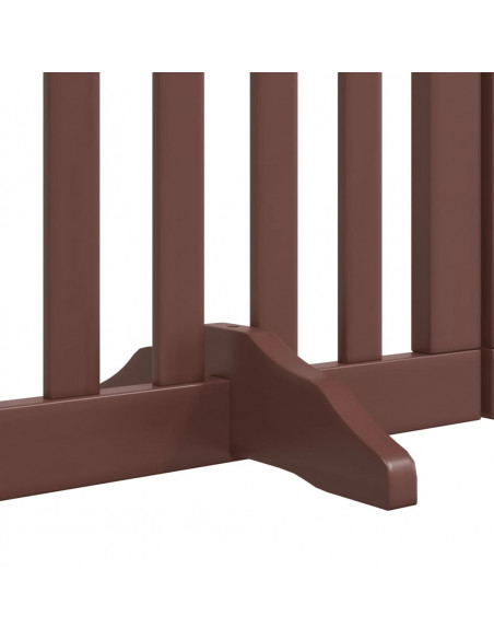 Cancello Cani Porta Pieghevole Marrone 15 Pannelli 750cm Pioppo