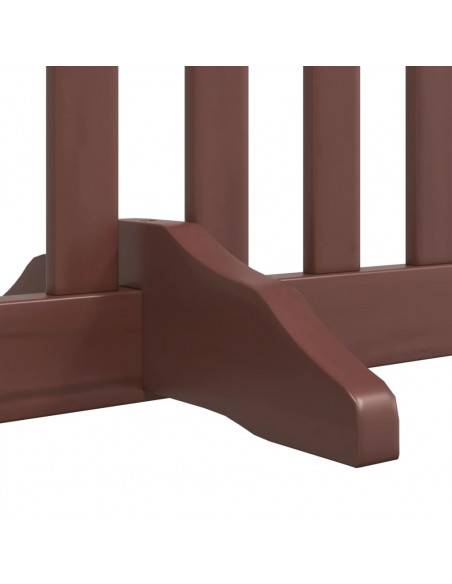 Cancello Cani Porta Pieghevole Marrone 6 Pannelli 480cm Pioppo