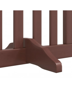 Cancello Cani Porta Pieghevole Marrone 8 Pannelli 640cm Pioppo
