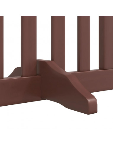 Cancello Cani Porta Pieghevole Marrone 8 Pannelli 640cm Pioppo
