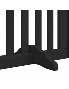 Cancello Cani Porta Pieghevole Nero 12 Pannelli 600cm Pioppo