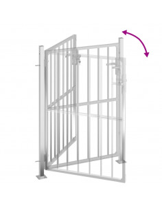 Cancello da Giardino 100x150 cm in Acciaio Inossidabile