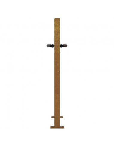 Cancello da Giardino 105x105 cm in Acciaio Corten Design Erba
